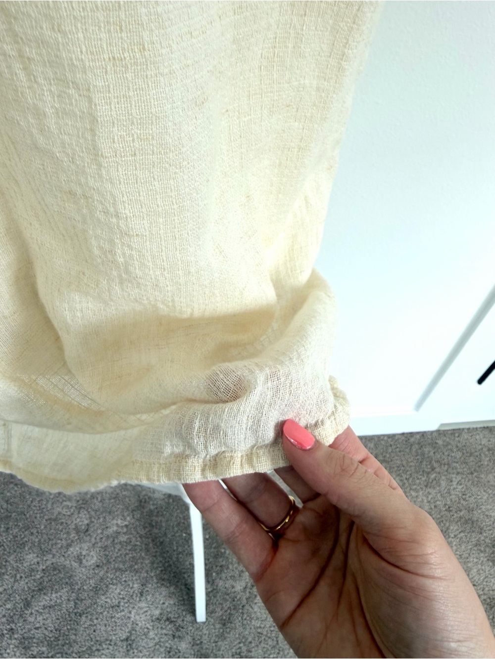 FLAX Linen Sleeveless Tank Natural Minimalist Coastal Capsule Wardrobe Size L - Picture 5 of 6